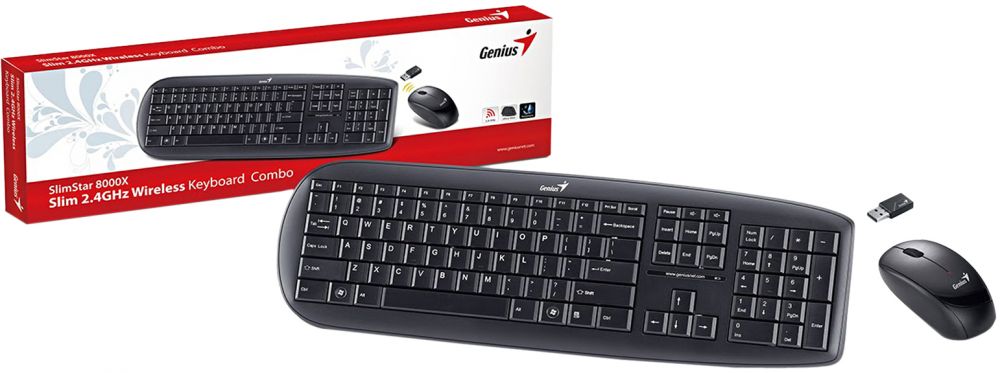 Genius Twintouch Keyboard and Mouse for PC - KB-8000X