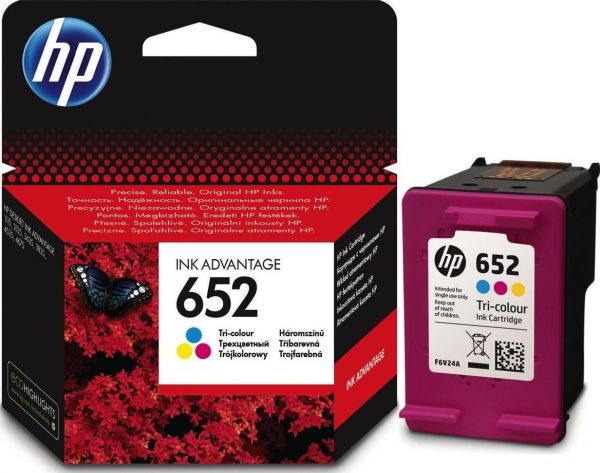 HP 652 Ink Advantage Cartridge  Tri-color (F6V24AE)