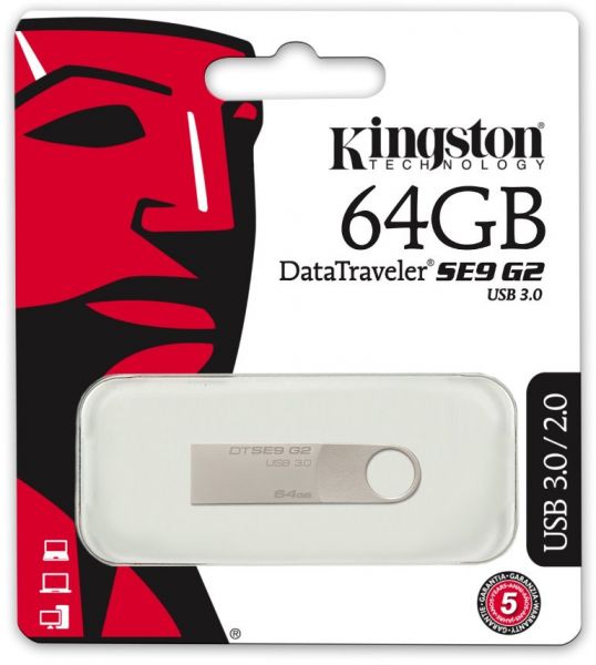 Kingston 64GB DataTraveler SE9 USB 3.0 Flash Drive
