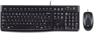 Logitech MK120 Wired USB Keyboard and Mouse - Black