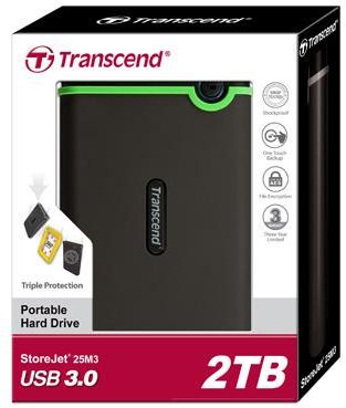 Transcend 2 TB External Hard Disk - TS2TSJ25M3